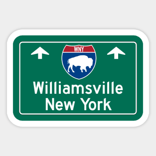 Williamsville New York Highway Guide Sign Buffalo Sticker